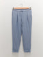 WIDE FIT ELASTIC WASITED GREY BLUE PANTS