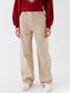 BEIGE CASUAL EXTRA BAGGY CARGO PANTS