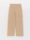 BEIGE CASUAL EXTRA BAGGY CARGO PANTS