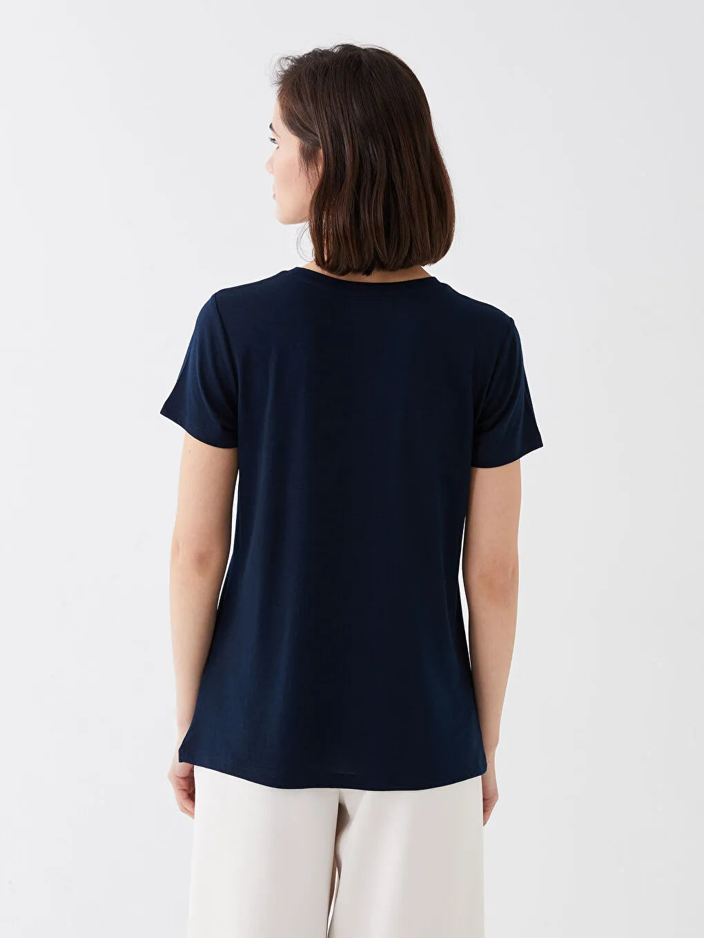 SILVER BUTTERFLY SEQUENCE NAVY BLUE TEE