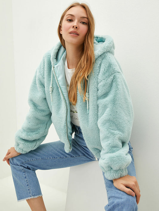 SOFT PLUSH MINT BLUE WITH HOODIE (IN STOCK)