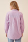 HAPPINESS IST OVERSIZED BUTTON SHIRT - LIGHT LILAC